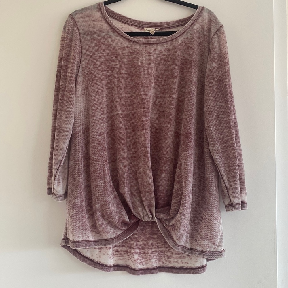 Maroon washed light weight long sleeve
